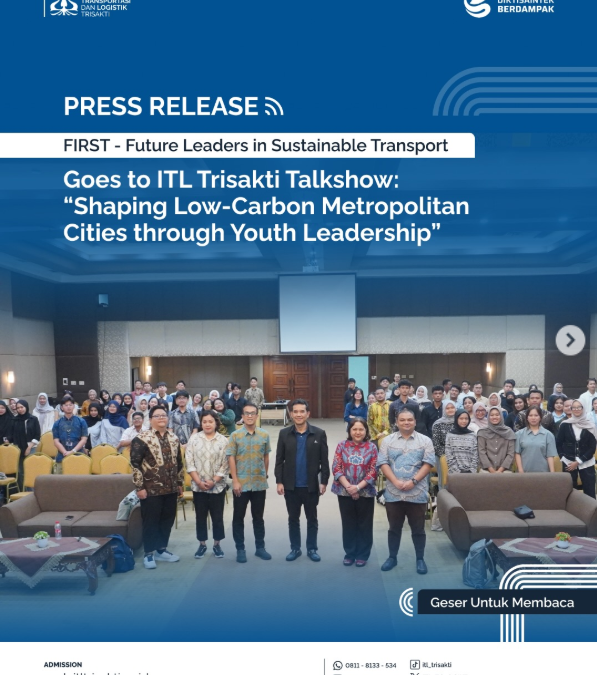 Talkshow Future Leaders in Sustainable Transport kembali hadir dengan topik krusial: Shaping Low-Carbon Metropolitan Cities through Youth Leadership.